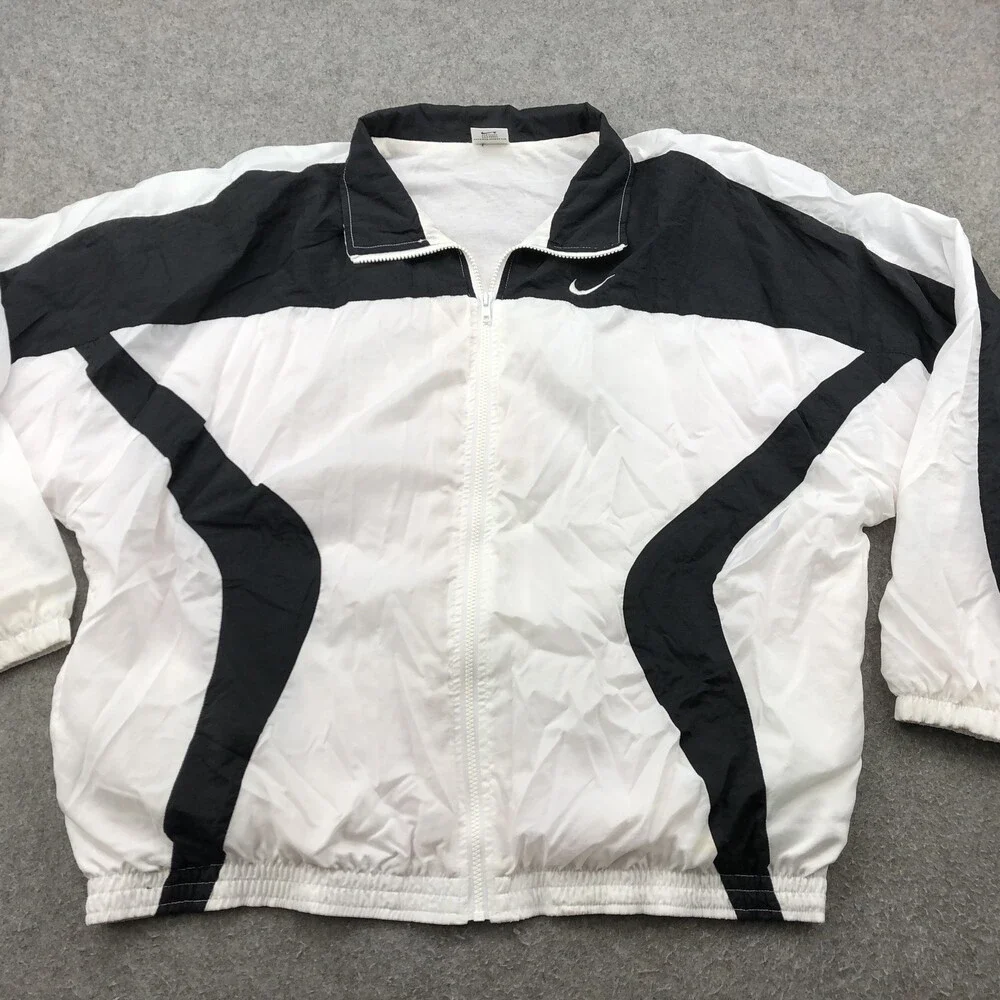 Vintage Nike Jacket Mens XL Windbreaker Swoosh Track Full Zip 90s Taiwan - Picture 2 of 9